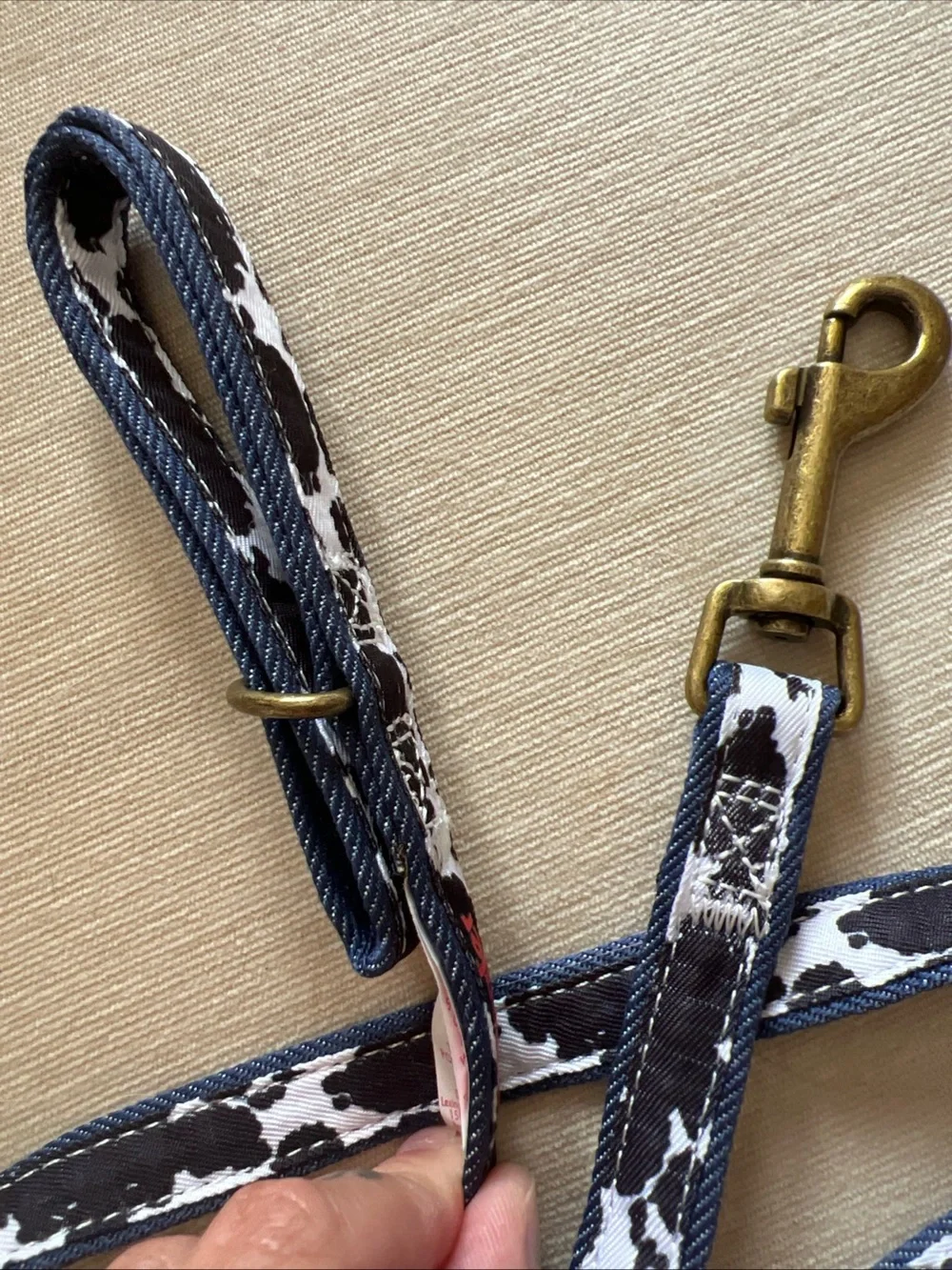Wrangler Cow Print Dog Harness & Leash Set, Size XS